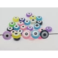thumbnail image 3 of U8MO 100 Mixed Colour Acrylic Kabbalah Evil Eye Coin Rondelle Beads 10X5mm 8X5mm-100Pcs 11X5mm, 3 of 6