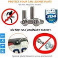 thumbnail image 3 of Aootf Anti Theft License Plate Frame- Tamper Proof Black Aluminum Car Tag Holder, 2 Pack Heavy Duty Universal Cover for Front and Rear, Stainless Steel Lock Security Screws(Self-Tapping), Nuts, Caps, 3 of 10