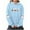 18#Light Blue, variant on Heisall Womens Hooded Sweatshirt Halloween Print Longline Long Sleeve with Pocket Autumn Winter Casual Fashion Sweatshirts