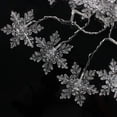 thumbnail image 5 of Outdoor Christmas Snowflake LED Curtain String lights Memory 8 Modes Flashing Lights Waterproof Holiday Party Connectable Wave Fairy Light, White 1PACK, 5 of 7