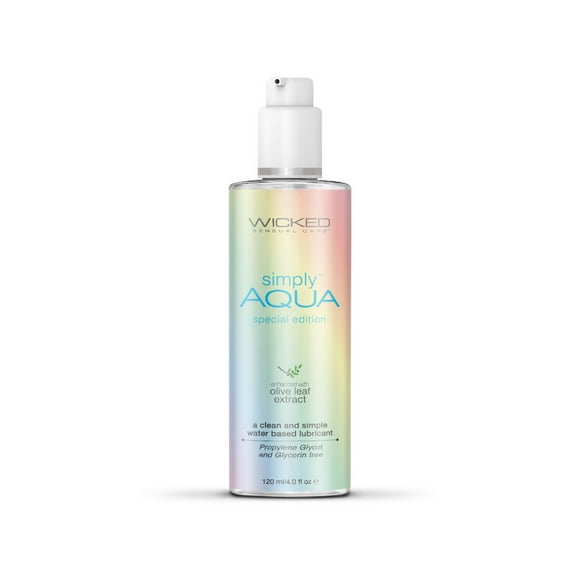 Wicked Sensual Care Simply Aqua Special Edition Water Based Lubricant - 4 oz