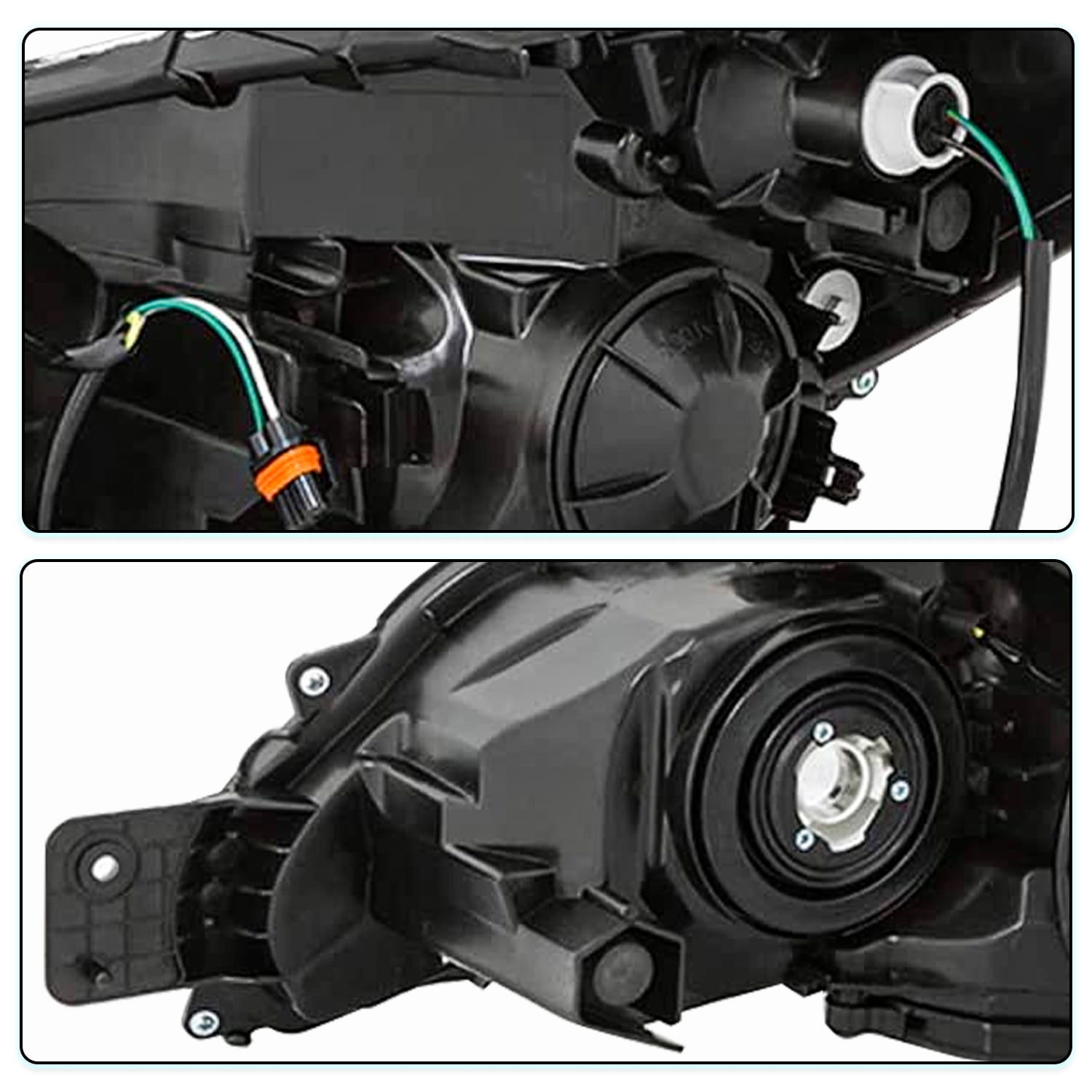 For 2010-2014 Subaru Outback Legacy Projector Black Headlights Lamp Assembly L+R