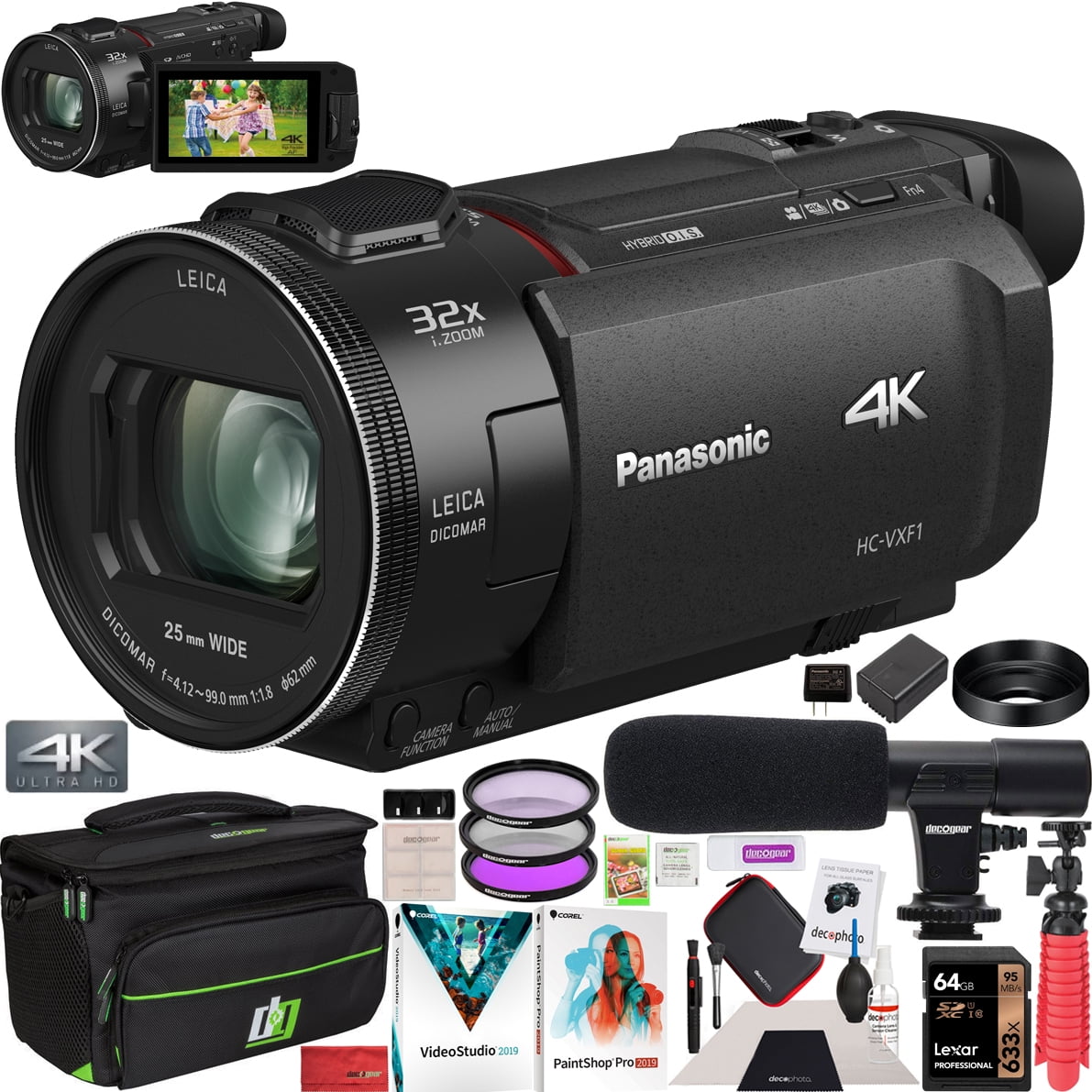 Panasonic 4K UHD WiFi CinemaLike Camcorder HCWXF1 with 24X Leica Lens