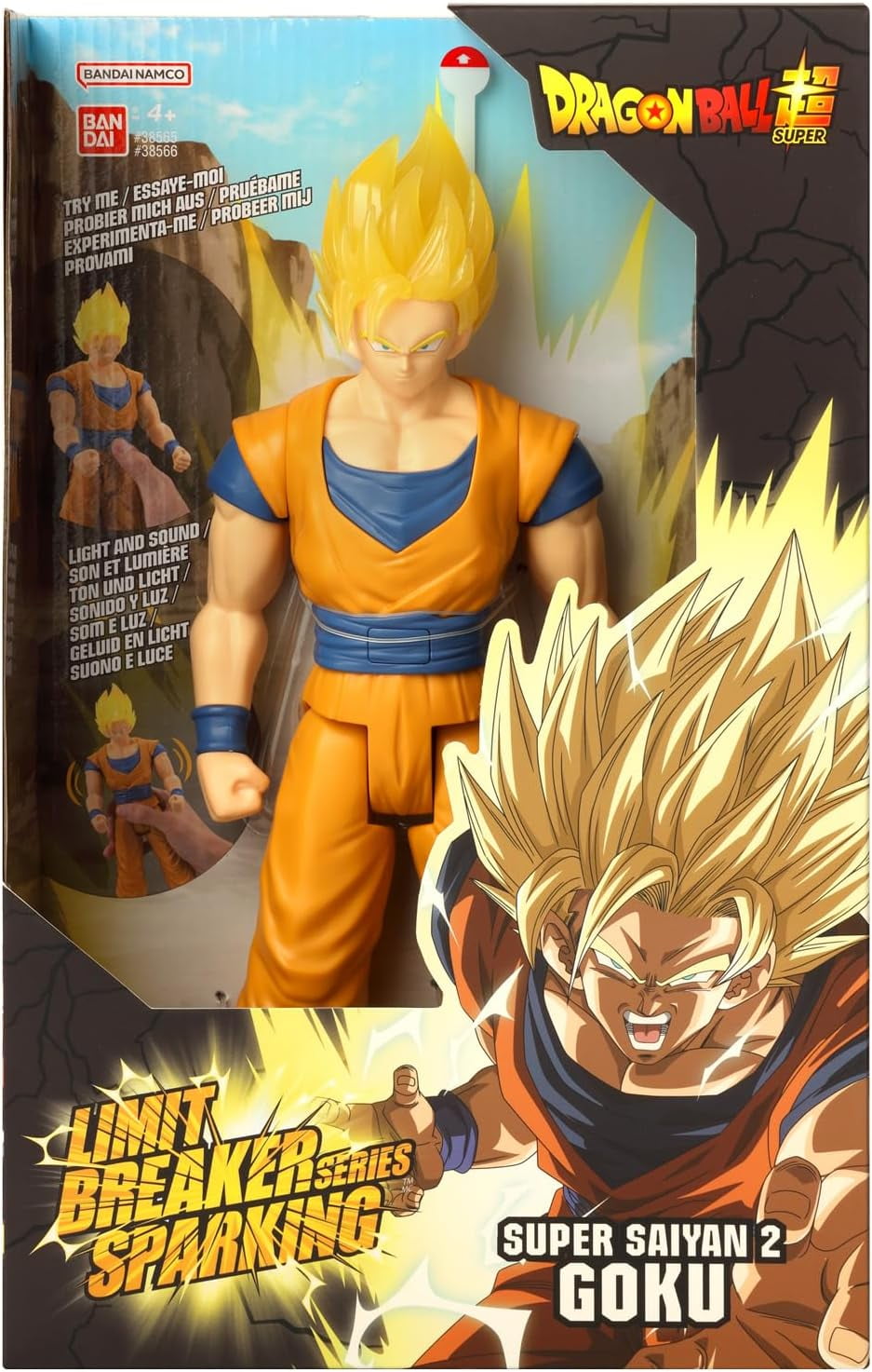 Limit Breaker Series Sparking - Dragon Ball - Super Saiyan 2 Goku, Light Up 12" Action Figure