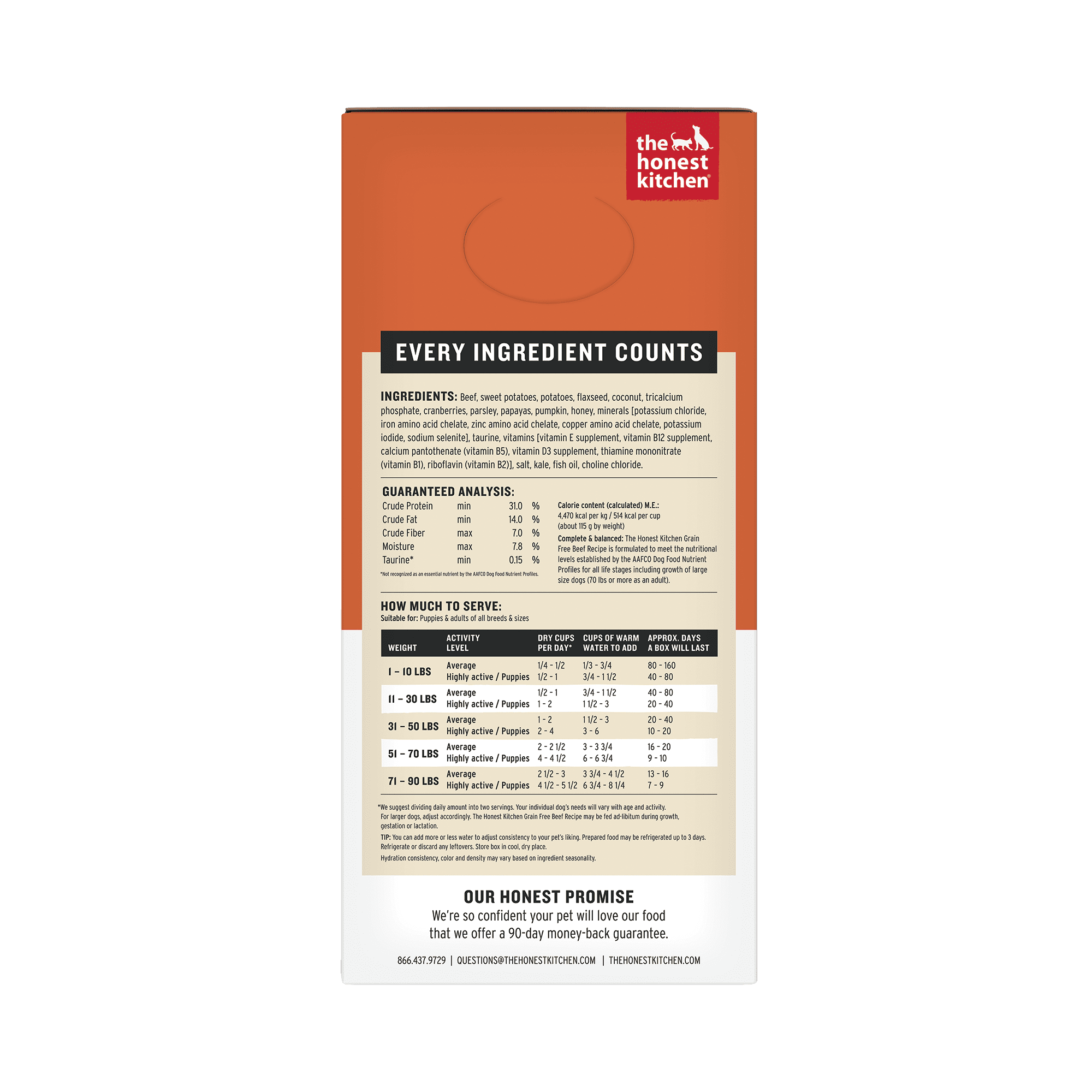 The Honest Kitchen Love: Natural Human Grade Dehydrated Dog Food, Grain Free Beef, 10 lbs (Makes 40 lbs)