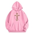 thumbnail image 5 of FYDUU Bow Hoodies For Women Casual Graphic Hooded Sweatshirts Trendy Preppy Clothes Long Sleeve Pullover Tops Soft Casual Sweatshirts Tops Pink, 5 of 7