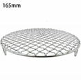 thumbnail image 2 of Round Grill Net With Foot Barbecue Bbq Meshes Cooling Rack Steam Baking, 2 of 3