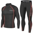 thumbnail image 1 of TIMIFIS GrayWorkout Set Compression Shirt Pants Top Long Sleeve Sports Tight Base Layer Quick Dry & Moistures-WickingFall, 1 of 8