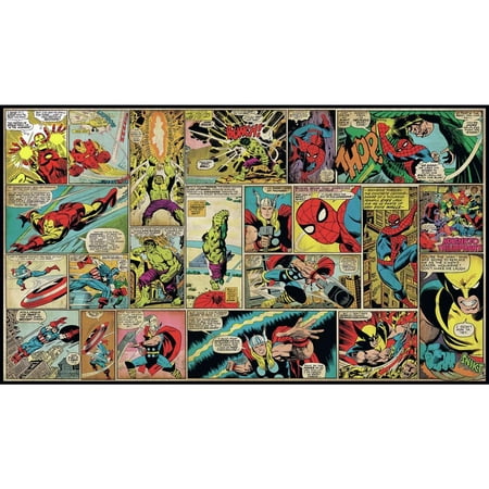 Marvel Classics Comic Panel XL Spray and Stick Wallpaper Mural
