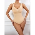 thumbnail image 3 of Plus Size Women's Seamless Bodysuit With Snap Closure, Butt-Lift Briefs, Vest And Control Shapewear In One Piece, 3 of 4