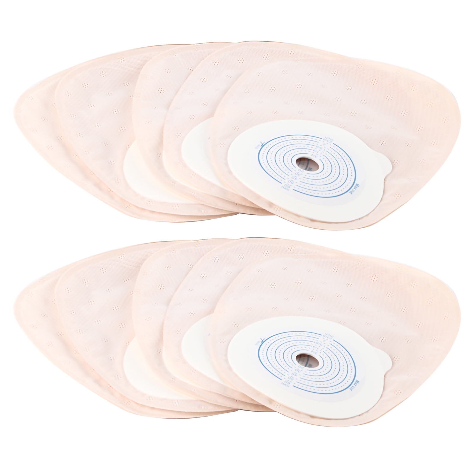 Haofy 10pcs/Pack Ostomy Bag, System Medicals Drainable Colostomy Bag, Skin-friendly Hydrocolloid Film Cut Size Brace Ostomy Supplies For Body Stoma Car