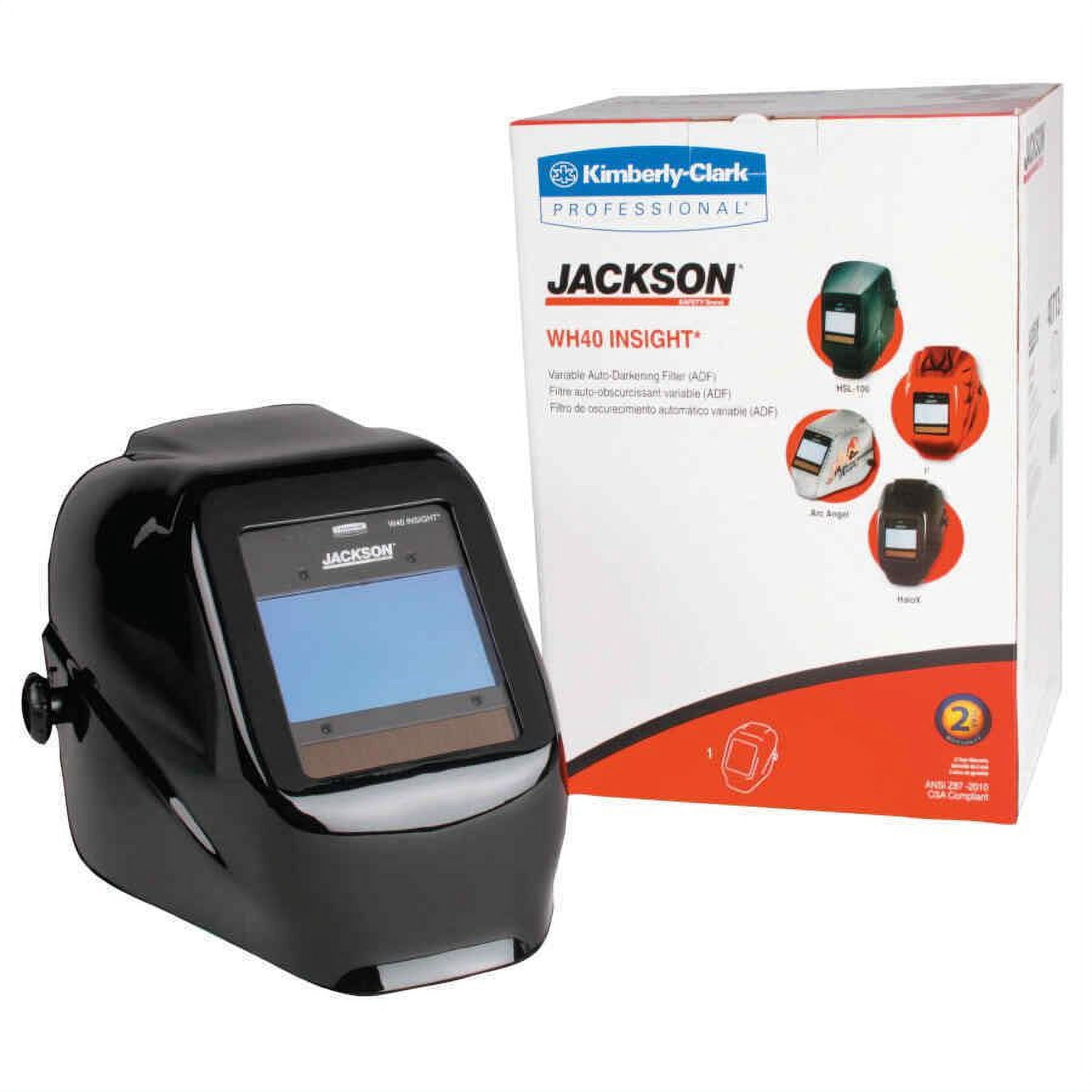 Jackson Safety Welding Helmet - Auto Darkening - Nylon - 3.94" x 2.36" Viewing Area - Shade 4/9-13 Insight&reg; Variable ADF 1/1/1/1 - 370 Speed Dial Headgear - Gloss Black - HLX 100 Series