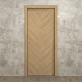 thumbnail image 3 of Sliding Pocket Door 28 x 84 inches | Ego 5005 Natural Oak | Kit Rail Hardware | Solid Wood Interior Bedroom Modern Doors, 3 of 5