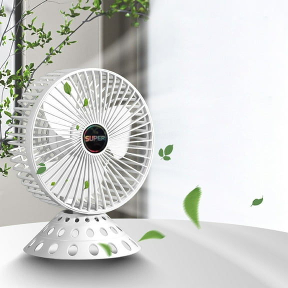 YiBai Circulator Fan 3 Speed Small Room Portable Desktop Table Fan Powered By USB For Home Office Car Outdoor Travel, White #N.2188