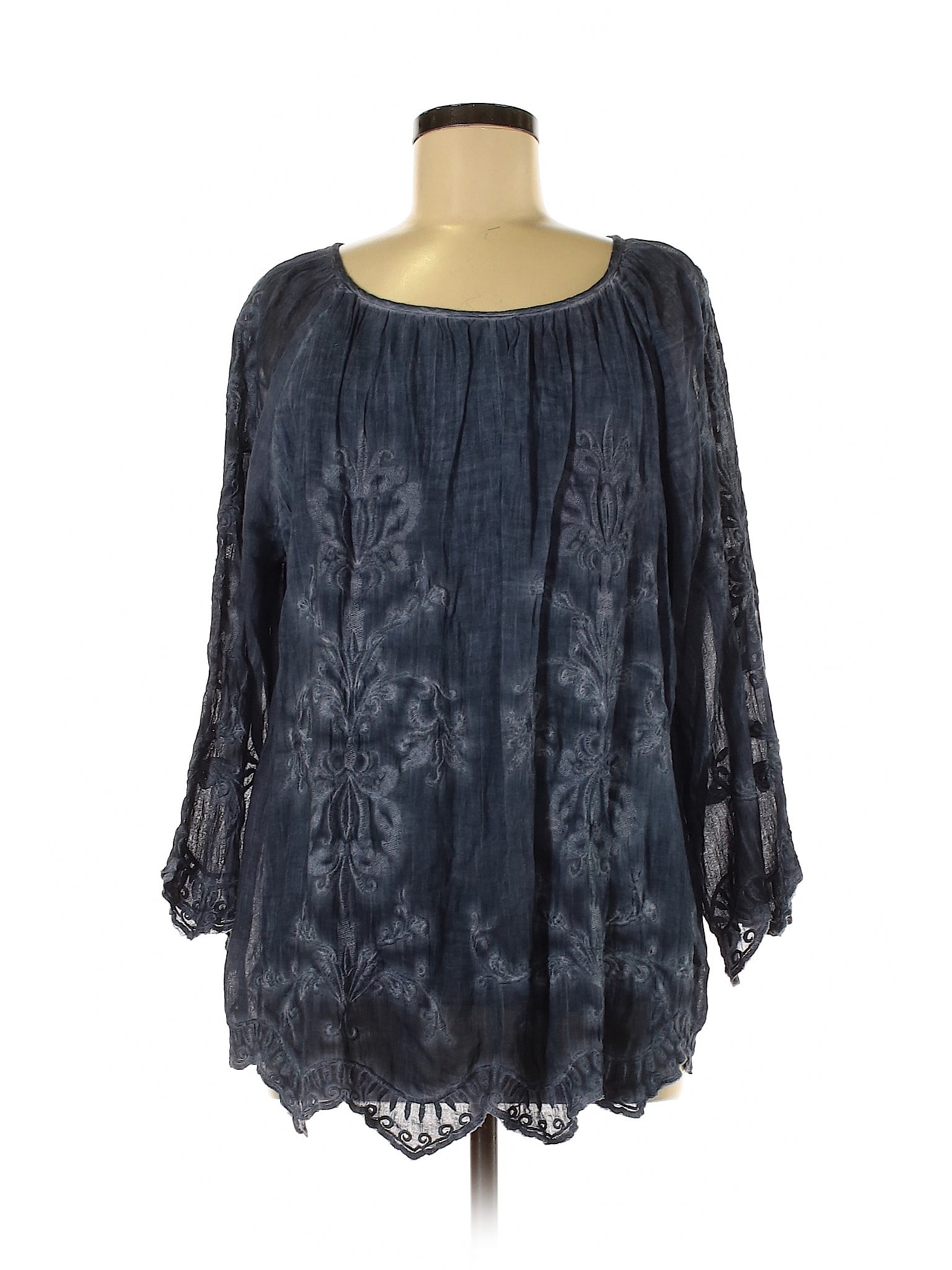 Indigo Thread PreOwned Indigo Thread Co. Women's Size M 3/4 Sleeve