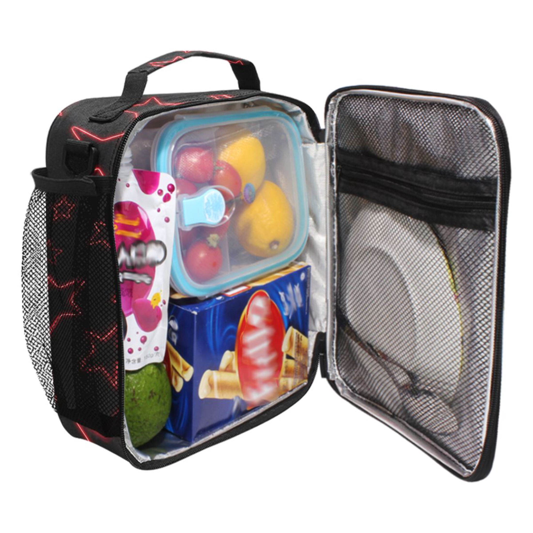 ALAZA Stars Lunch Box Insulated Cooler Lunch Bag with Shoulder Strap Meal Prep Tote