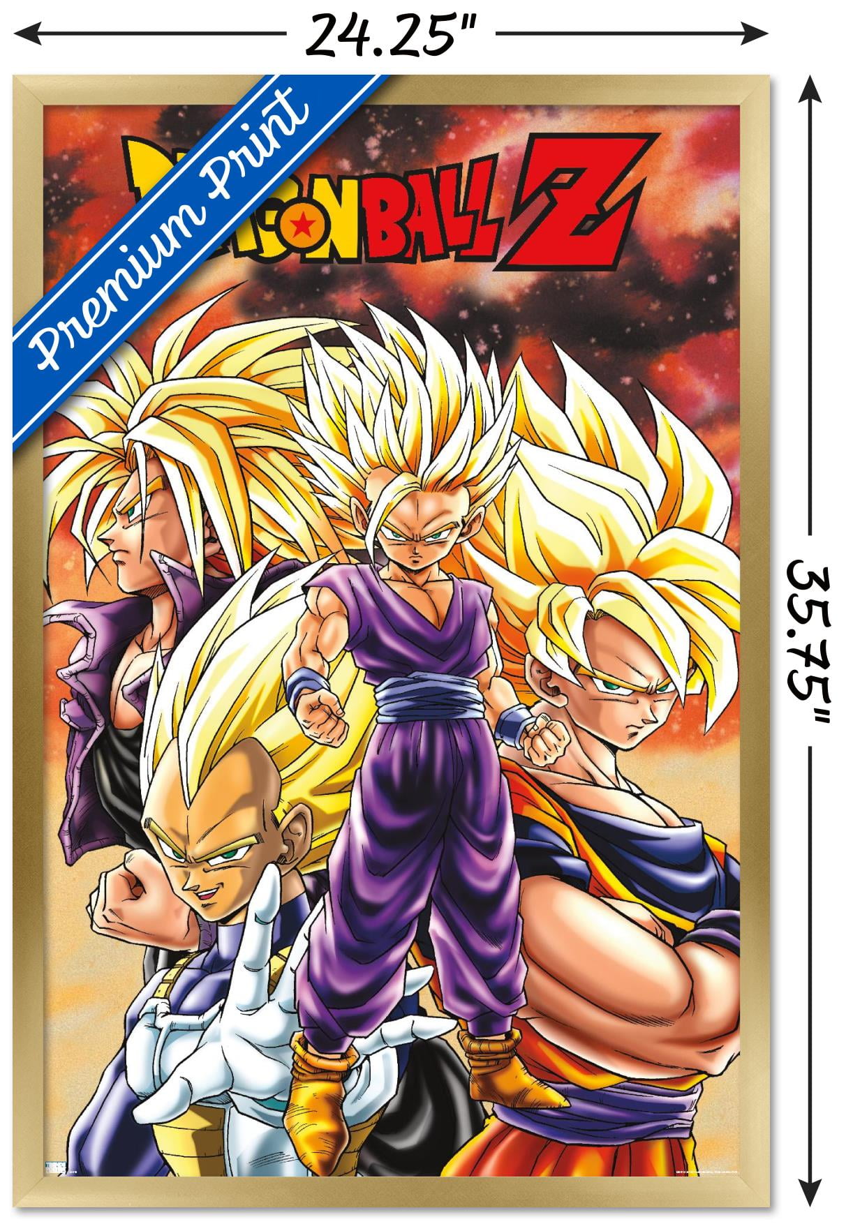 Dragon Ball Z - Saiyans Wall Poster, 22.375