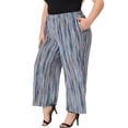 thumbnail image 3 of Pantalón De Salón De PierAncPaMujer, TalGrande, Estilo Boho Palazzo Azul 2X, 3 of 6