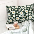 thumbnail image 6 of Disketp Pillow Covers White Daisies And Bee Pattern Throw Pillow Case Cushion Covers,Cushion For Bedroom,Couch,Home-16"X24", 6 of 8