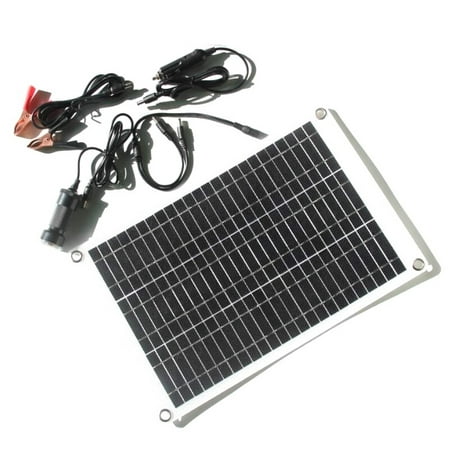 

Sorrowso Flexible ETFE Anti Corrosion Power Kit 15W Solar Panel Camping Charging Battery