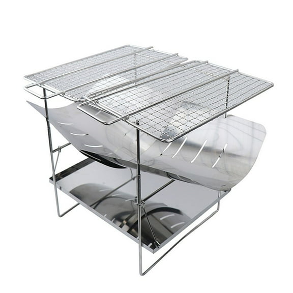 karymi Outdoor Portable Foldable Camping Stove Wood Stove Stainless Steel BBQ Grill Mens Gifts Wholesale