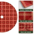 thumbnail image 6 of 36 Inch Christmas Tree Skirt – Velvet Plush Tree Mat, Soft Thickened Polyester with Red Ties, Single-Sided Printing, Available in 30in/36in/48in, Perfect for Holiday Xmas Tree Decoration, 6 of 7