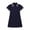 Navy, variant on WRKEKC Girls Casual Dresses Short Sleeve Button Front Cotton Poplin Lapel Knee Length School Dress for 3-16 Years