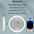 thumbnail image 5 of Magnifying Mirror with Light Suction Cup, 30x Lighted Large Magnified Mirror, Travel Makeup Mirrors High Magnification with Rechargeable 3 Colors Dimming Light and 360° Adjustable Stand(White-10X), 5 of 8