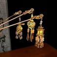 thumbnail image 5 of 1Pcs High-end Flower Tassel Glowing Chinese Style Hair Stick Hair Insert Lotus Lantern Hairpin Ancient Style 02, 5 of 8