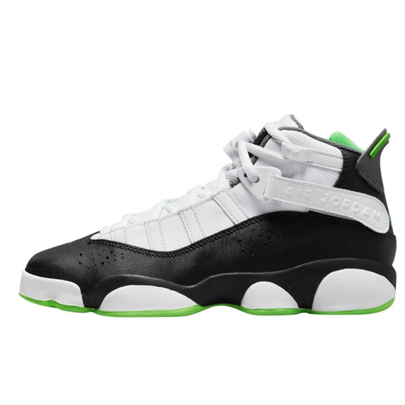 Big Kid's Jordan 6 Rings White/Green Strike-Black (323419 130) - 4