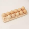 thumbnail image 4 of Wood Egg Holder Egg Organizer Rack Wooden Multipurpose Egg Container Egg Storage Tray for Cabinet Fridge Restaurant Tabletop, 12 grid, 4 of 14