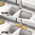 thumbnail image 4 of Xecao Yellow White Striped Sunflower for Kitchen Sink Splash Guard Faucet Mat , Faucet Guard & Draining mat, (15" X 5.5" ), 4 of 7