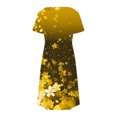 thumbnail image 6 of GaThRRgYP Women's Casual Dresses,Women's Fashion Summer Print Short-sleeved V-neck Casual Dress Gold XXL, 6 of 8
