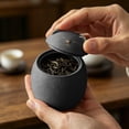 thumbnail image 5 of AFACUHX Ceramic Cat Design Tea Canister with Lid 180ml Mini Storage Jar for Tea Coffee Herb Sugar Spice Protective and Airtight for Home Kitchen Decor, 5 of 8