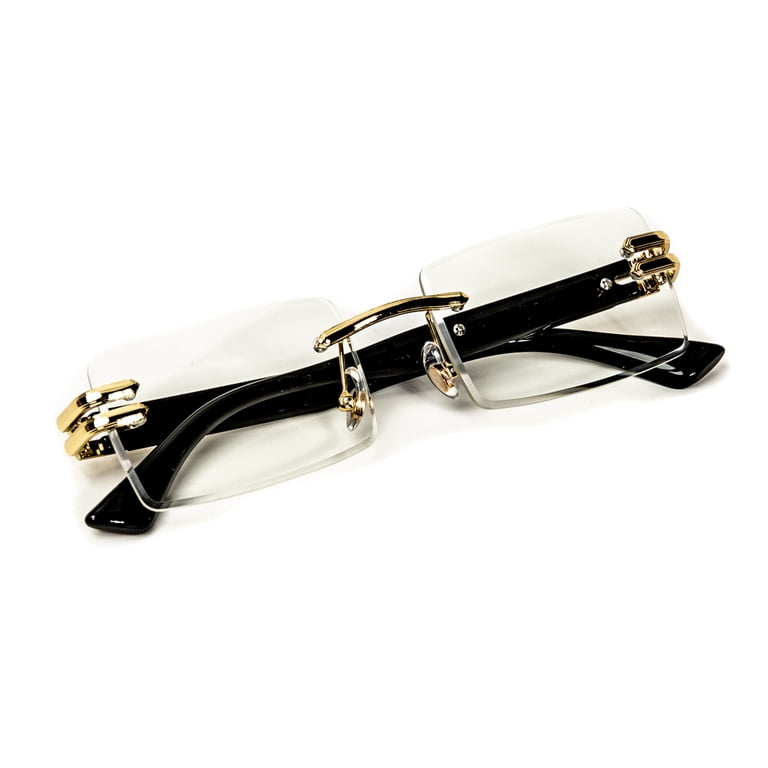 Original Retro Vintage Rectangular Style Designer Rimless  display picture 2