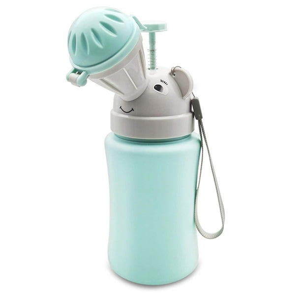 Urinario portátil a prueba de fugas de elefante, taza de inodoro de emergencia para niños pequeños, bebés y entrenamiento de orinal para coche al aire libre (azul)