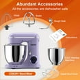 thumbnail image 5 of CEBORY 3-IN-1 Stand Mixer, 6.5 QT Tilt-Head 10-Speed Food Mixer, Kitchen Electric Mixer with Dough Hook, Beater, Whisk, Bowl for Most Home Cooks, 5 of 7
