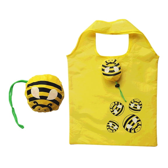 COSMOBETTY Bee Shopping Bags 2Pcs Reusable Polyester Tote for Eco Conscious Users and Women