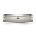 thumbnail image 3 of Chisel Titanium Brushed and Polished 6mm Grooved Band, 3 of 7