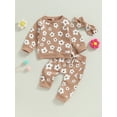 thumbnail image 4 of Baby Girl Fall Outfits Floral Sweatshirt Pants Clothes Set Newborn Infant Clothing Gifts 3 6 9 12 18 24 Months, 4 of 9