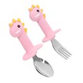 thumbnail image 2 of CIMAXIC 1 Set Training Tableware Chick Learning Spoon Fork Toddler Eating Tool,4.33"X1.77"X1.18", 2 of 4