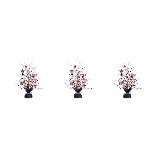Árbol artificial colorido Matsuzay con decoración festiva de estrellas y bayas 45 cm