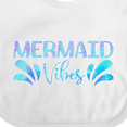 thumbnail image 4 of Inktastic Mermaid Vibes Text in Blues Boys or Girls Baby Bib, 4 of 4