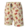 thumbnail image 5 of Naloa Cartoon Popcorn Men's Beach Shorts, Surfing shorts, Swim trunks, Quick Dry Swim Trunks for Surfing Beach Fun - Small, 5 of 9