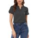 thumbnail image 1 of BLUSA ESTAMPADA DE PUNTOS EN V DE MANGAS CORTAS PARA MUJER INSPIRE CHIC TALLA S NEGRO, 1 of 7