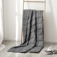 thumbnail image 2 of Pur Serenity Dark Grey 15 lbs 100% Cotton Weighted Blanket 48"x72", 2 of 6
