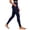 Dark Blue, variant on Summer Yoga Pants with Pockets for Women High Waisted Lifting Pure Color Casual Leggings Comfy Non See Through Gym Fitness Running Sports Elastic Tights Black XXL