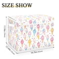 thumbnail image 5 of Yayeee Collapsible Cube Storage Bin with Lid Fabric Closet Decorative Basket with Handles, Colorful Ice Cream Pattern, 5 of 7