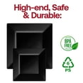 thumbnail image 5 of Smarty 10.75" Black Square Disposable Plastic Dinner Plates 120ct, 5 of 7