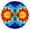 Colorful Tie Dye, variant on Yellow Tie Dye Spiral Pattern Round Fitted Tablecloth with Elastic Edge,Dining Table Cover Waterproof,Outdoor Round Tablecloth for Camping,Dining,Indoor and Outdoor